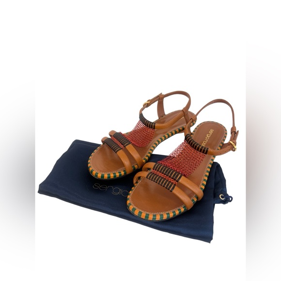 Sergio Rossi mesh ankle strap strappy sandals - Picture 7 of 8